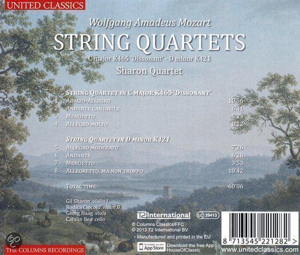 Sharon quartet – mozart: string quartets (CD)