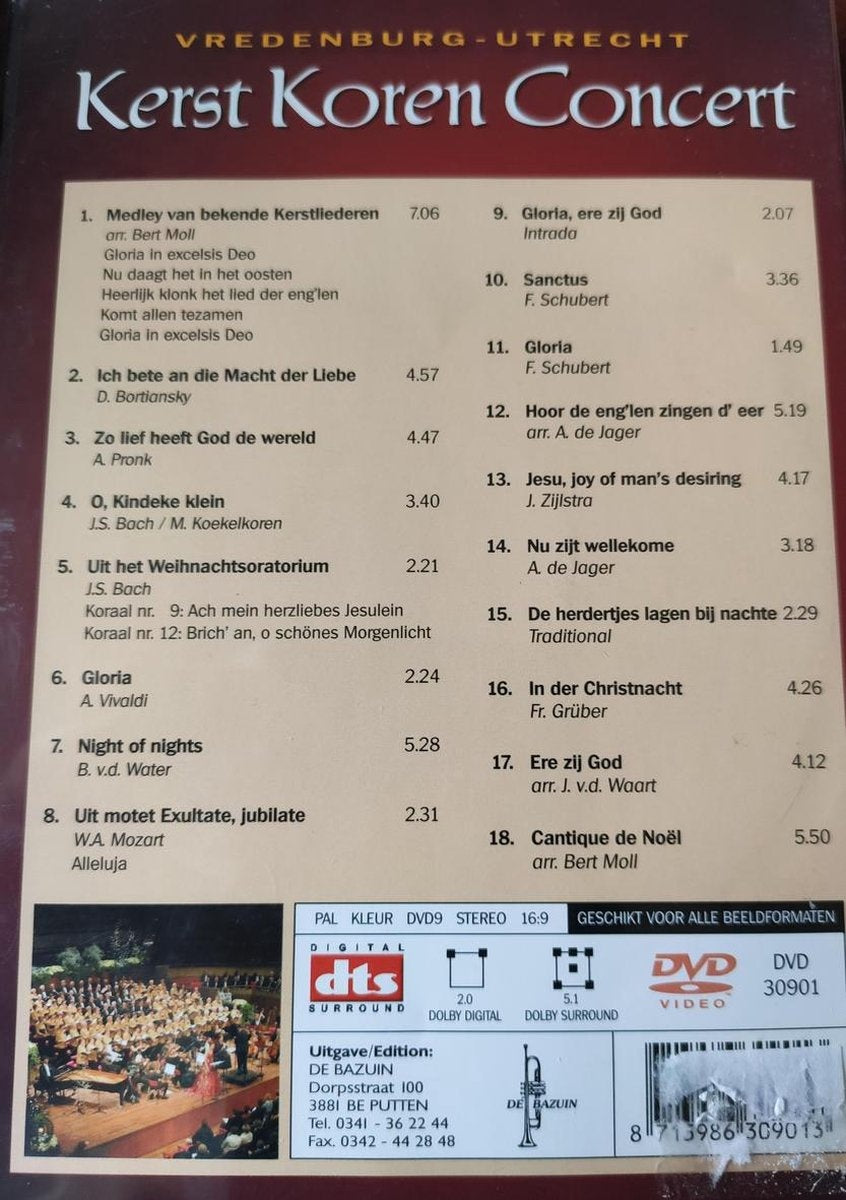 Kerst koren concert utrecht 2004 – DVD
