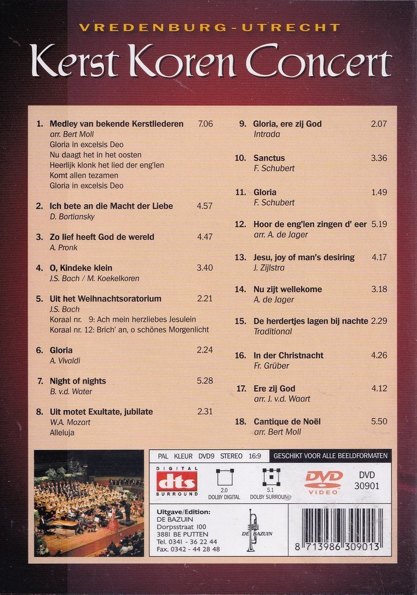 Kerst koren concert utrecht 2004 – DVD
