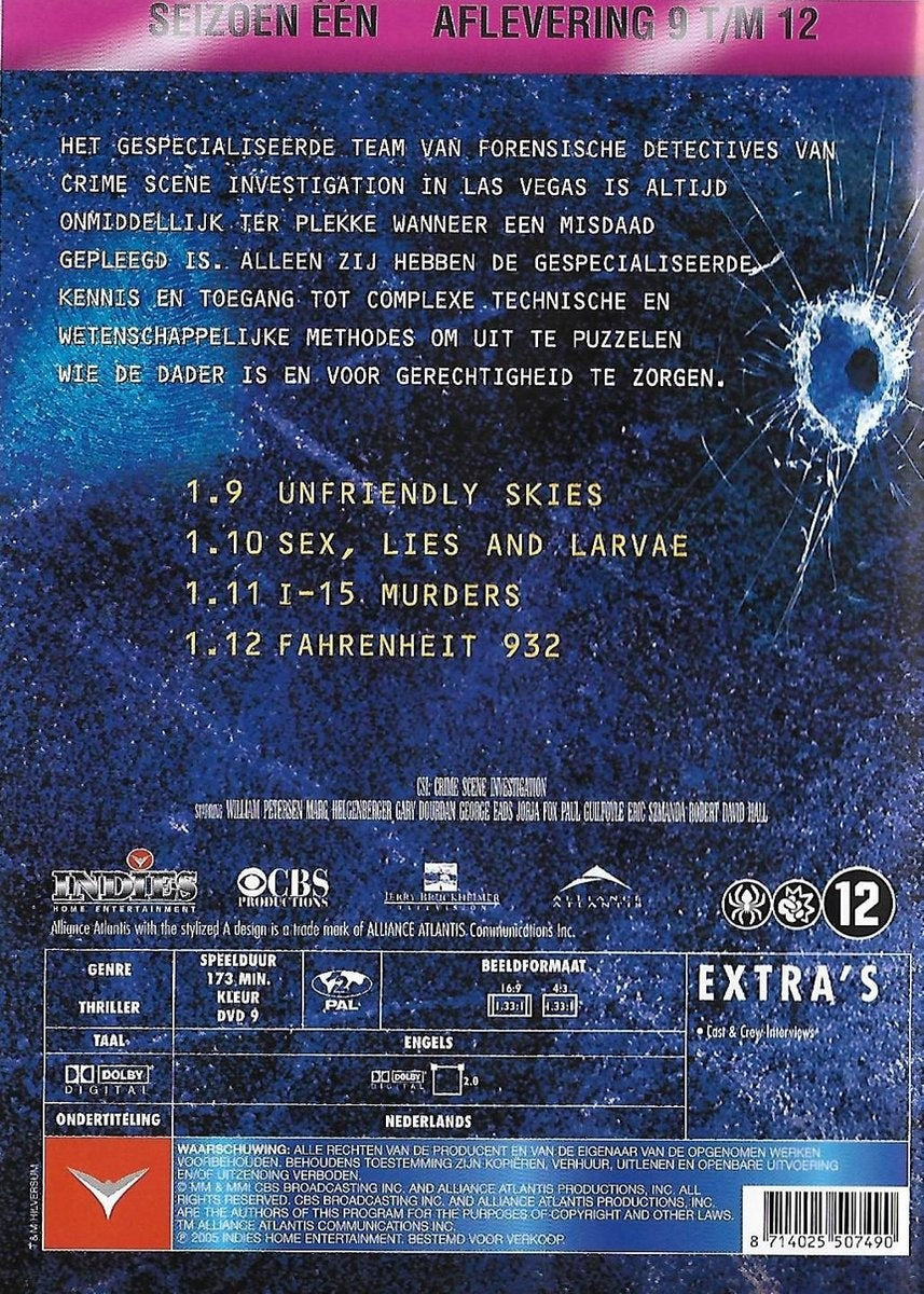 Csi: seizoen 1 (disc 3) – DVD