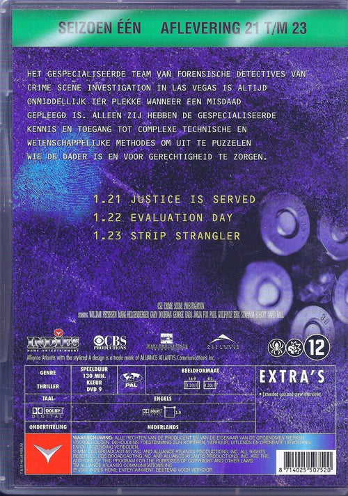 Csi las vegas – seizoen 1 – afl 21-23 – DVD
