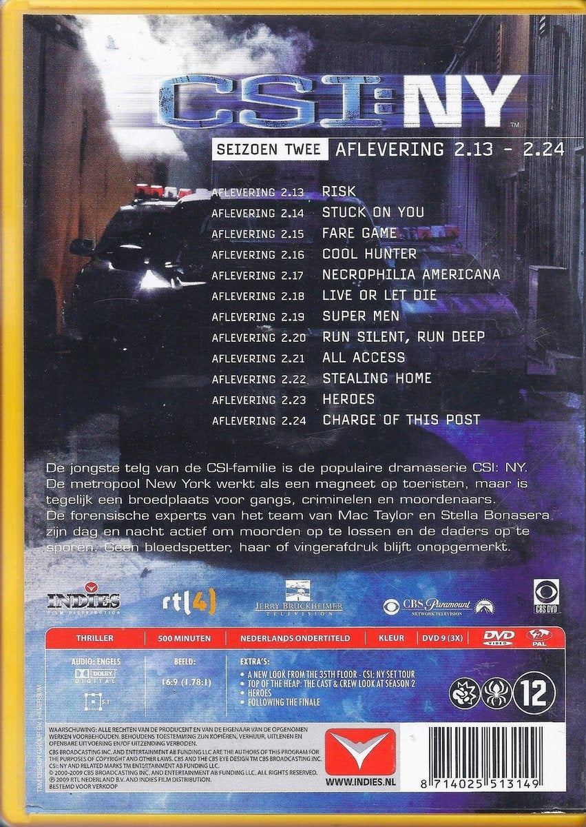 Csi: new york – seizoen 2 (deel 2) – DVD