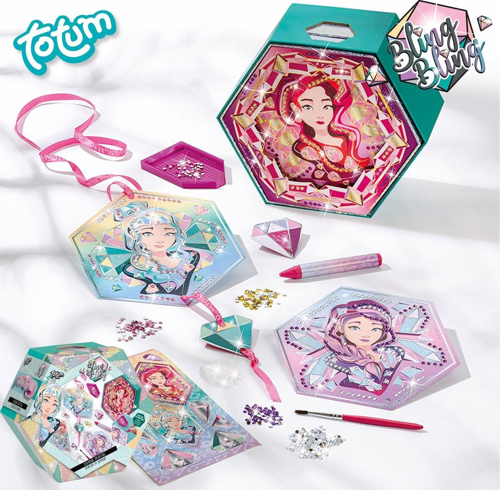 Totum bling bling diamond painting kaarten in luxe cadeau verpakking