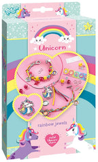 Totum unicorn sieraden maken – 2 armbandjes en 1 ketting – 25-delig – met metalen eenhoornbedel – speelgoed kinderen – knutselen – voor meisjes – vanaf 5 jaar