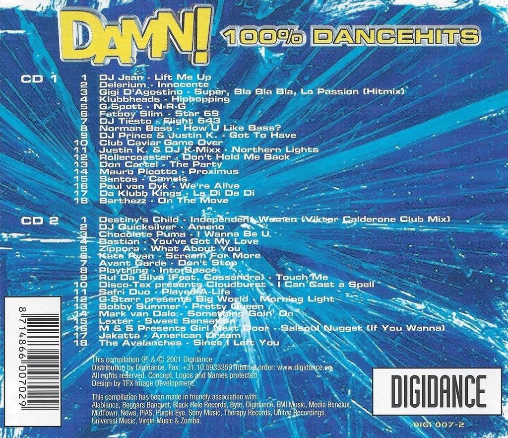 Damn 100% dancehits – CD