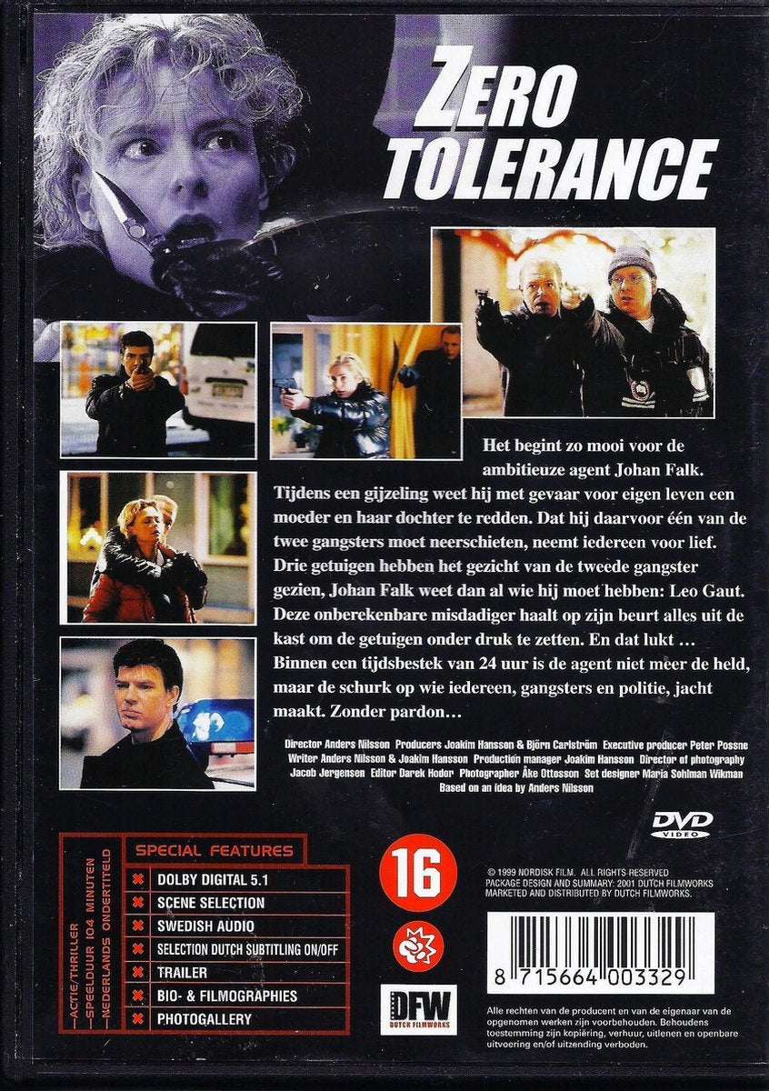 Speelfilm – zero tolerance – DVD