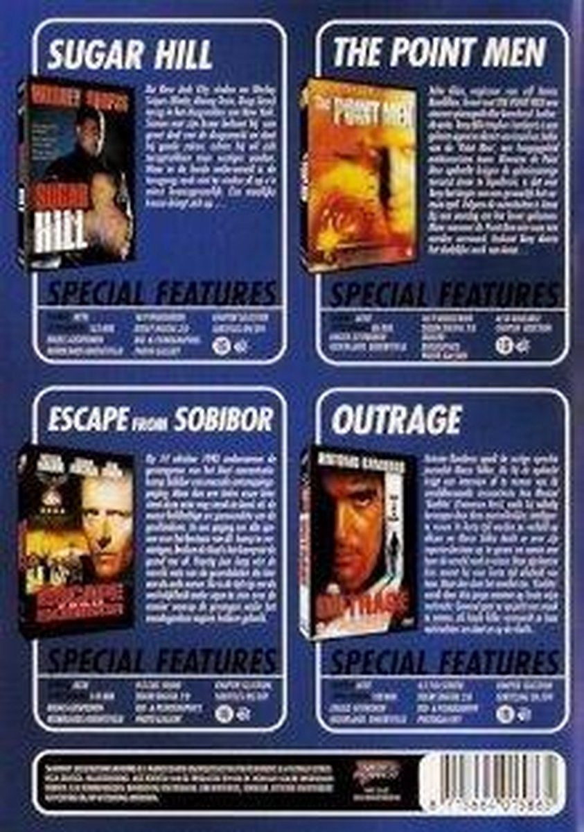 Action pack: sugar hill ,the point men ,escape from sobibor, outrage – DVD
