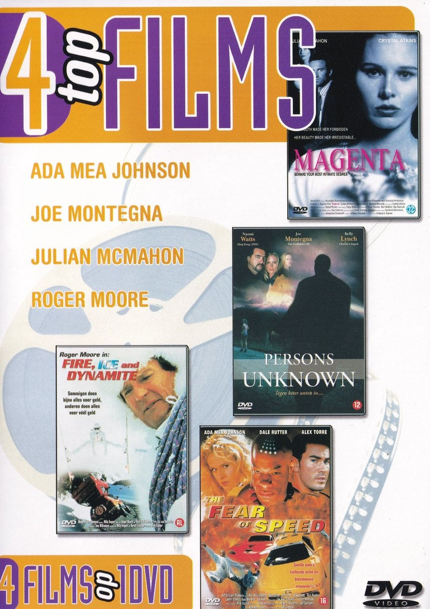 4 top films – the fear of speed – persons unknown – magenta – fire, ice and dynamite – DVD