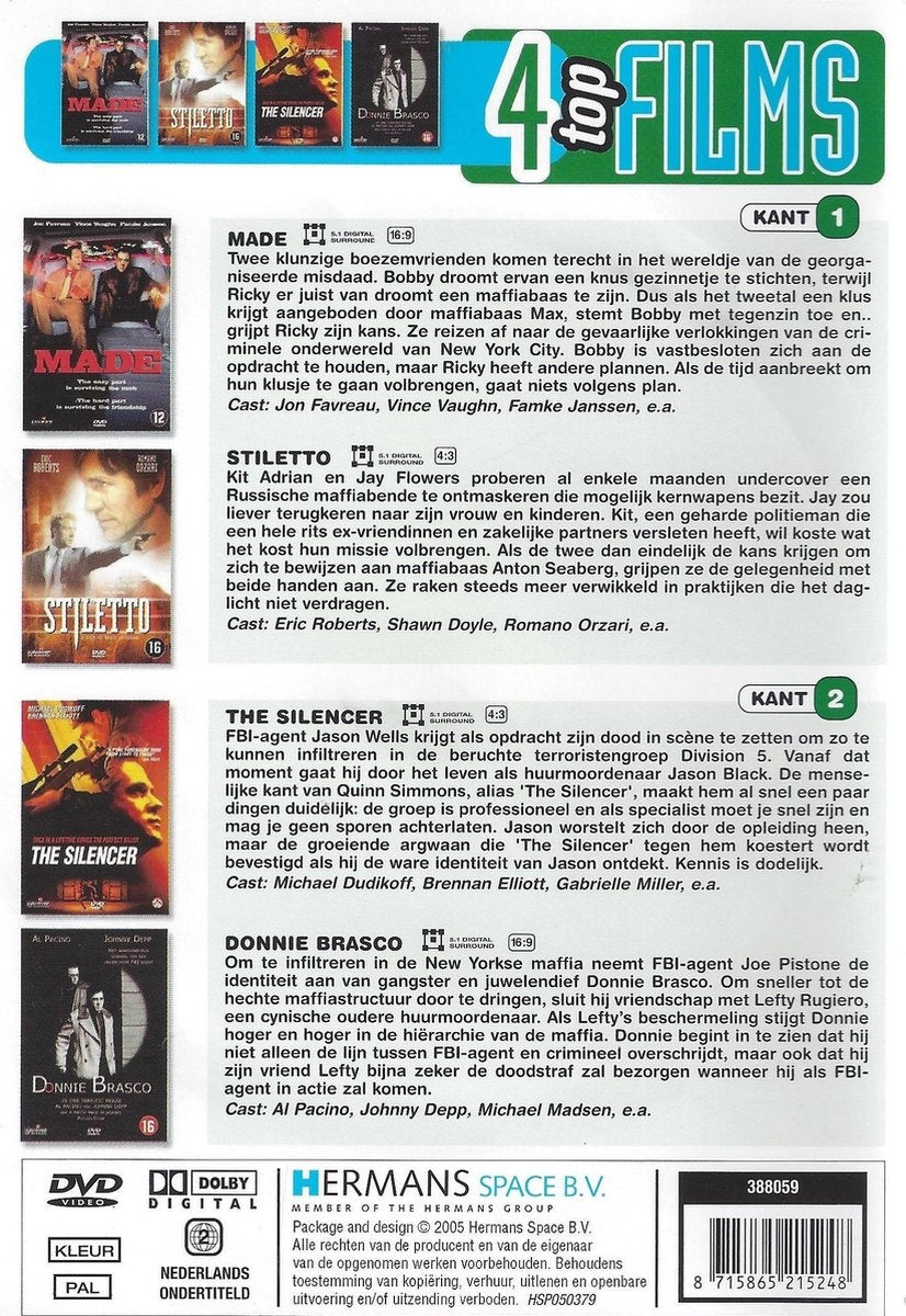 4 tops film op DVD – made – stiletto – the silencer – donnie braso