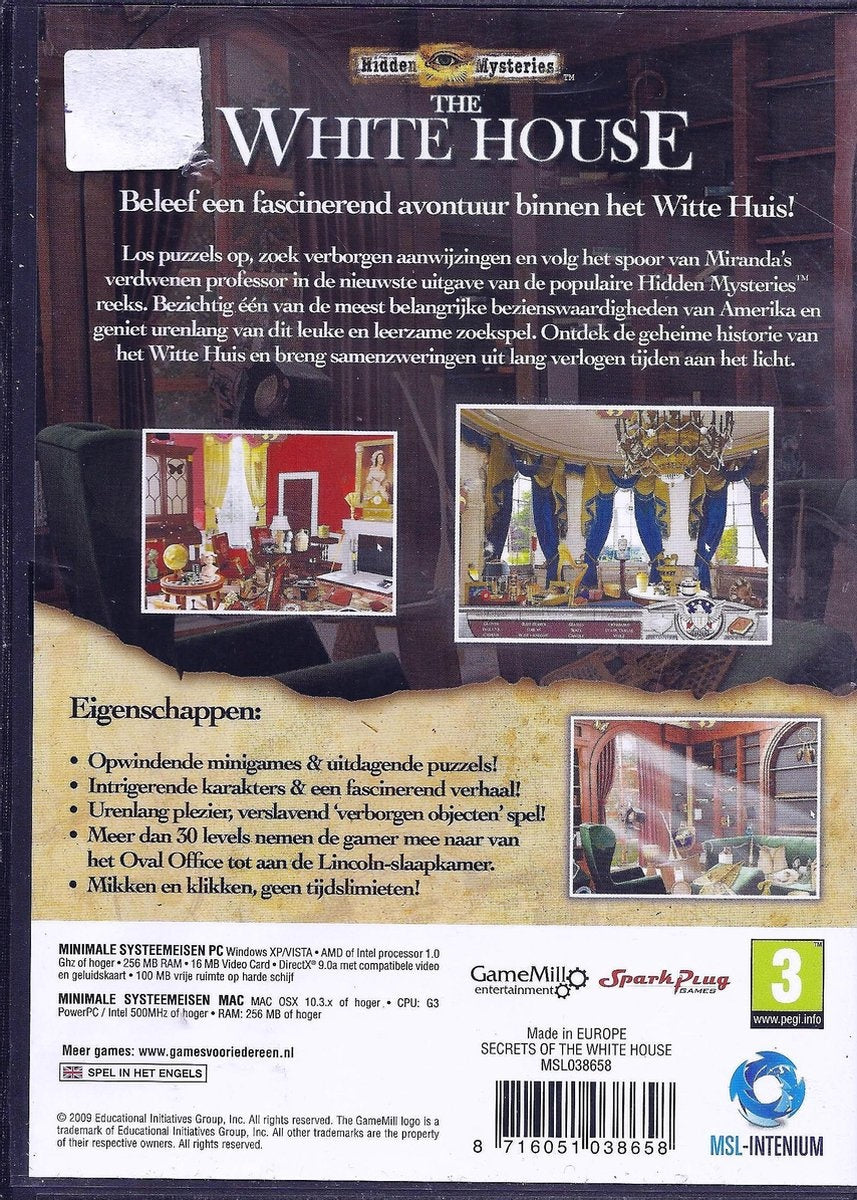 Hidden mysteries, secrets of the white house – windows – PC