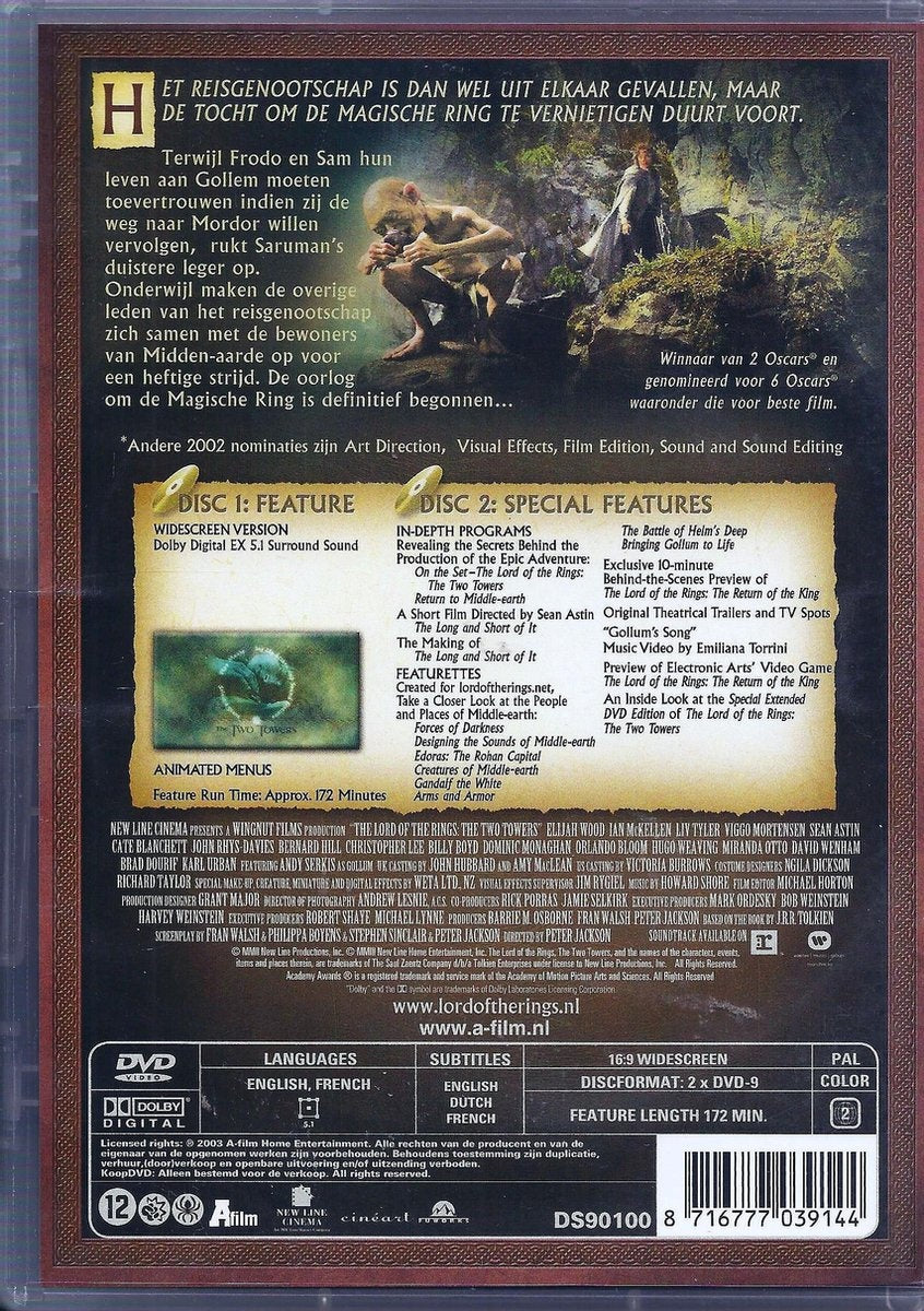 Lord of the rings – the two towers – DVD