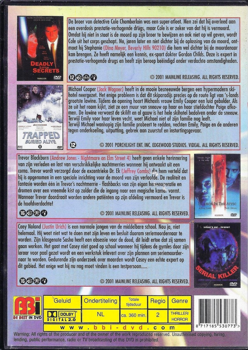 Thriller-horror (4 pack nr. 3) – DVD