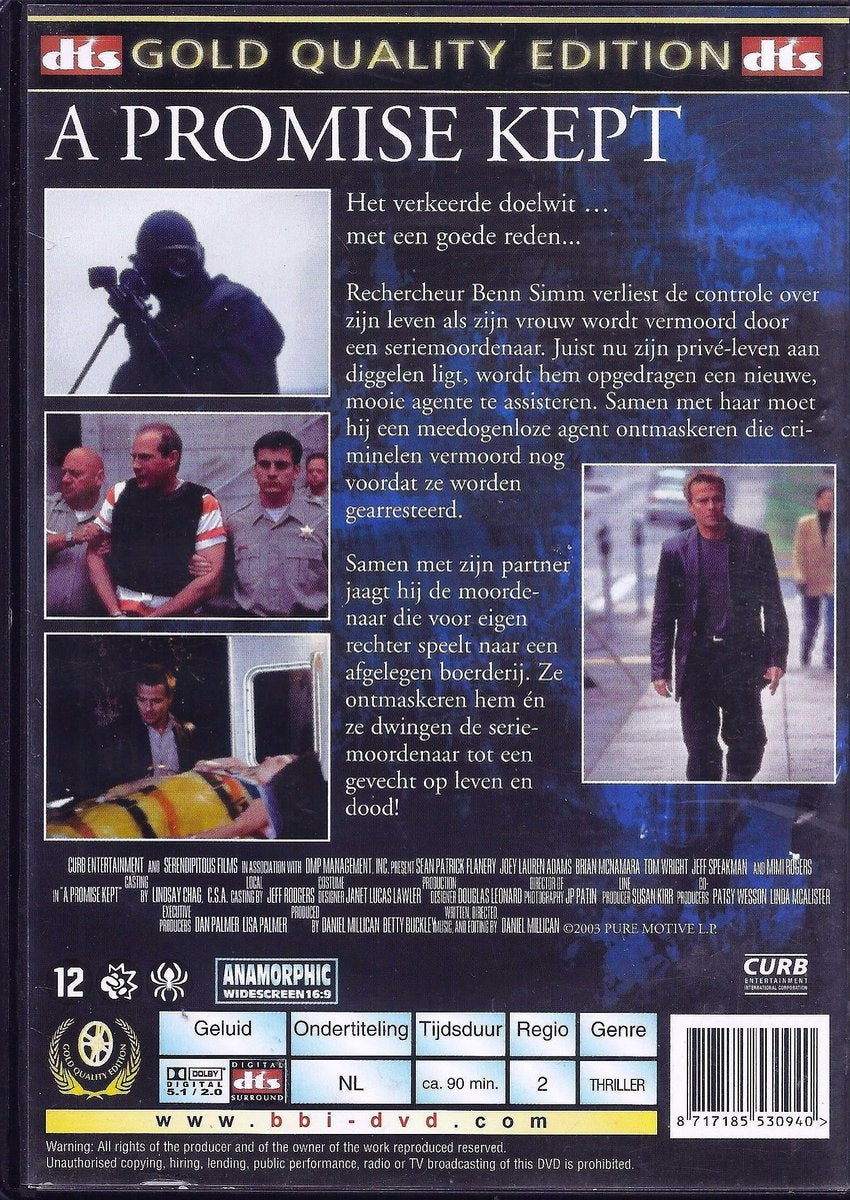 Speelfilm – promise kept dts – DVD