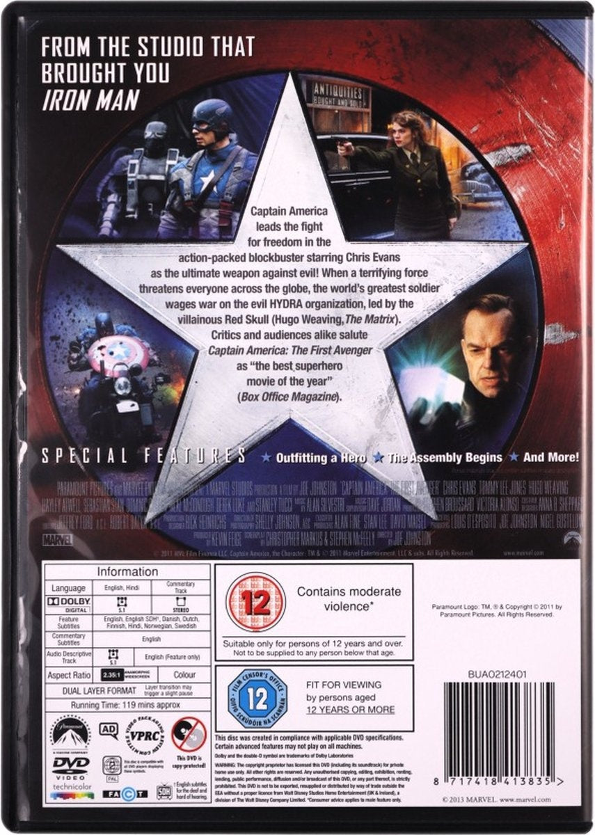 Captain america: first avenger – DVD