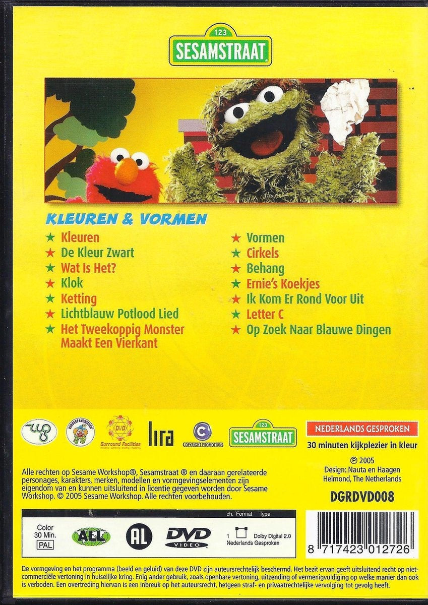 Sesamstraat – kleuren & vormen – DVD