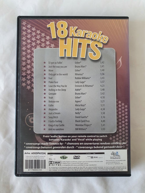 18 karaoke hits volume 1 – DVD