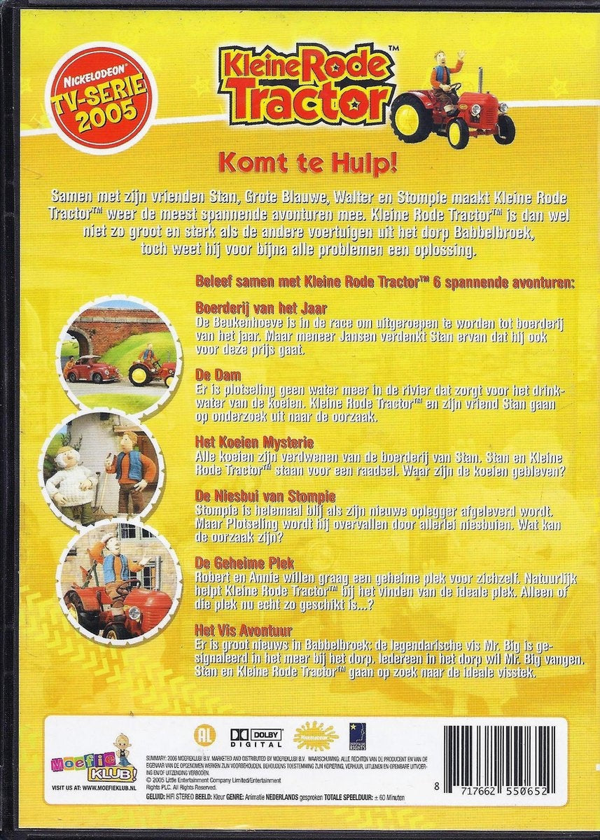 Kleine rode tractor – komt te hulp – DVD