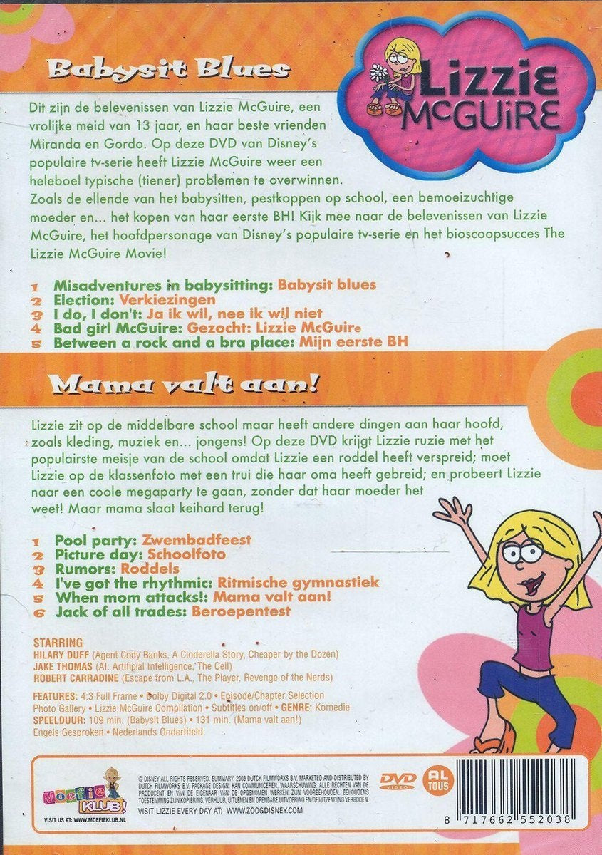 Lizzie mcguire babysit blues – mama valt aan – DVD