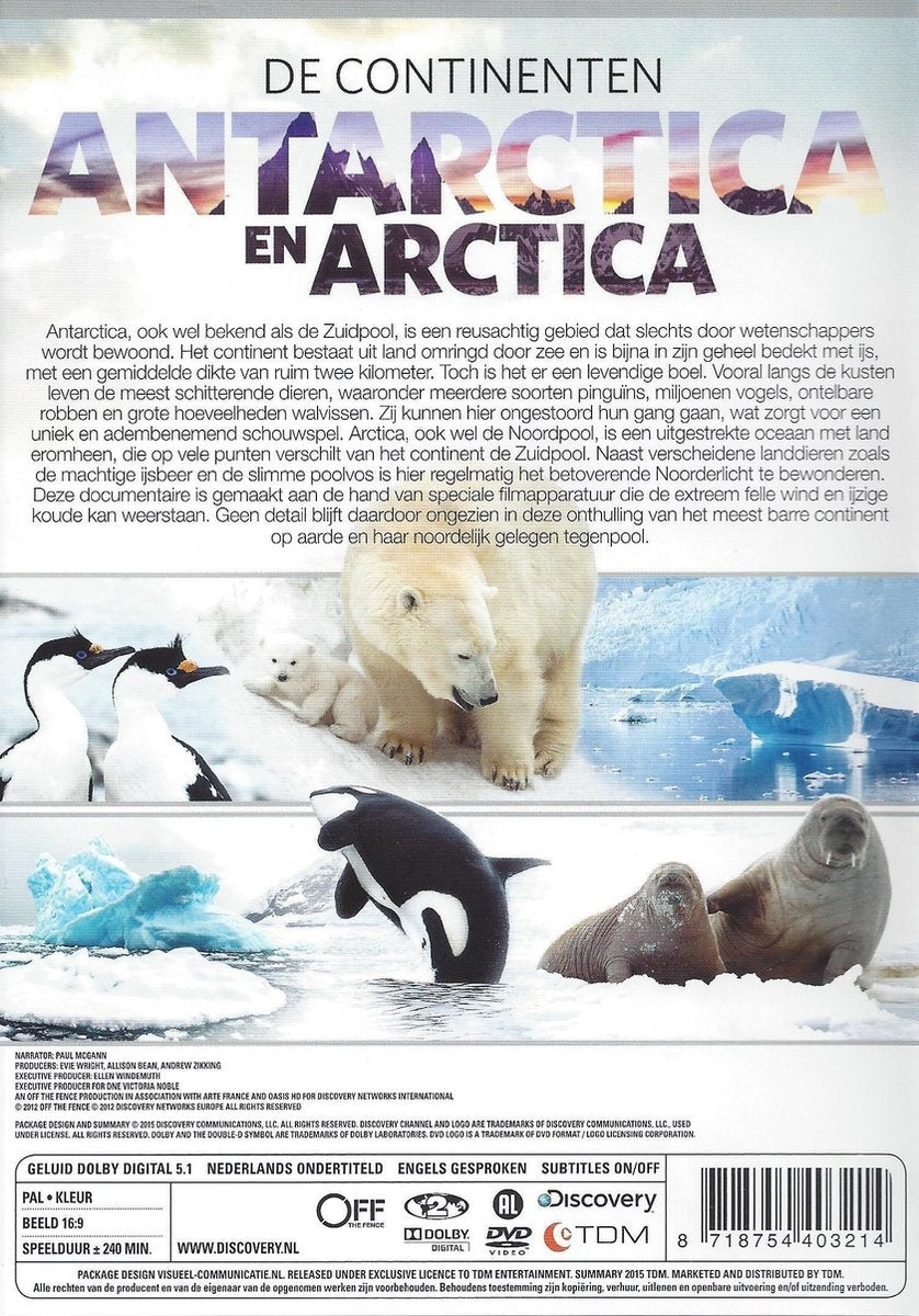 De continenten – atarctica en artica – DVD