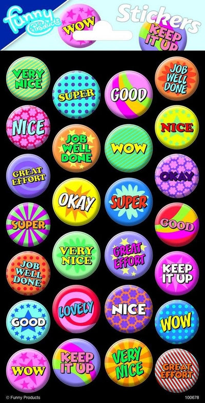 Funny products stickers reward junior 20 x 10 cm papier 26 stuks