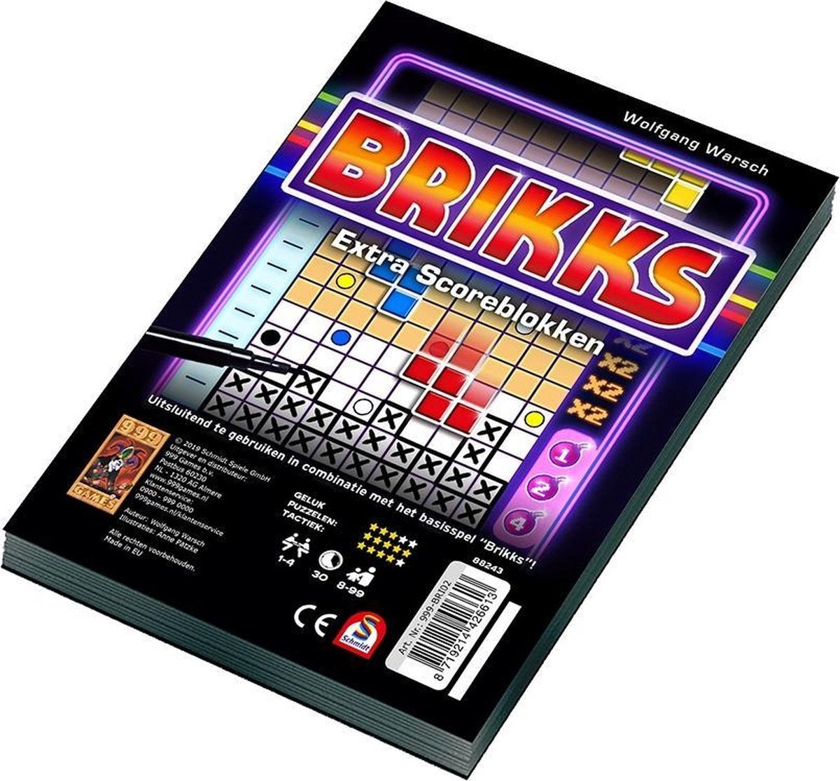 Scoreblokken brikks twee stuks dobbelspel