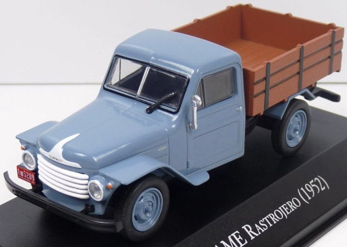 Atlas iame rastrojero – modelauto – schaal 1:43 – licht blauw/hout