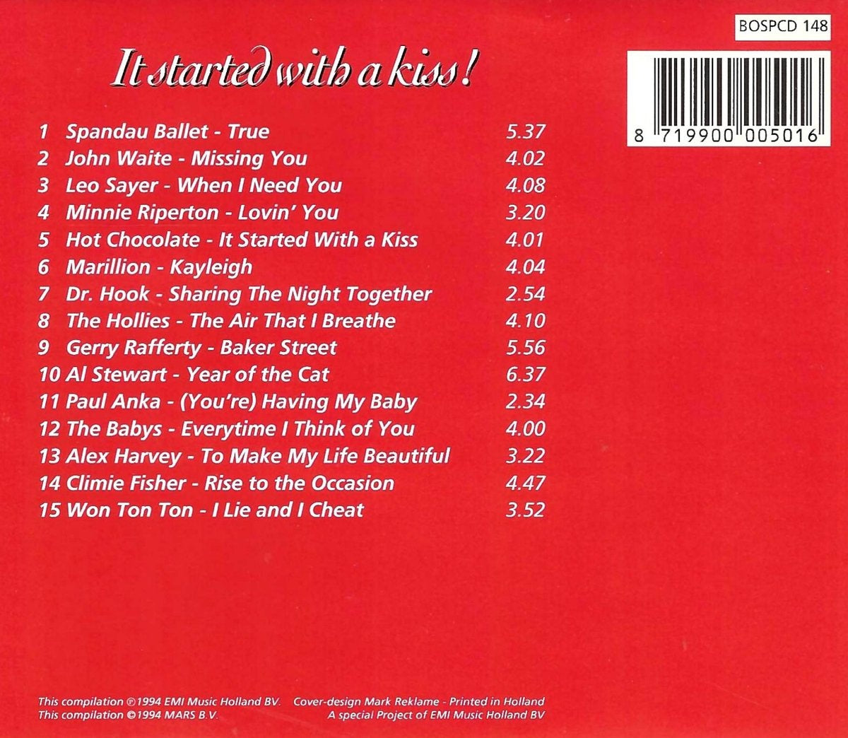 It started with a kiss – CD