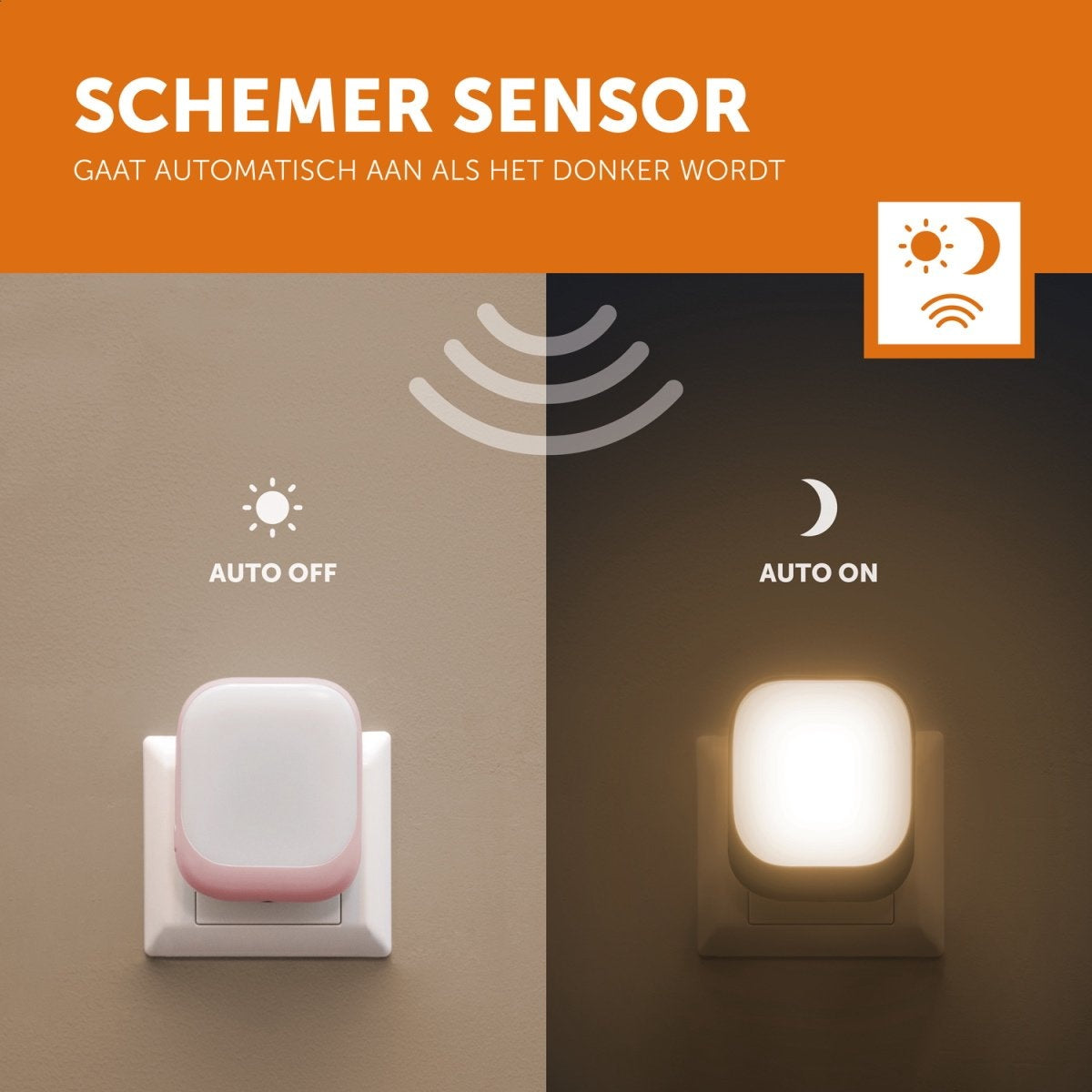 Zazu roze automatisch led nachtlampje