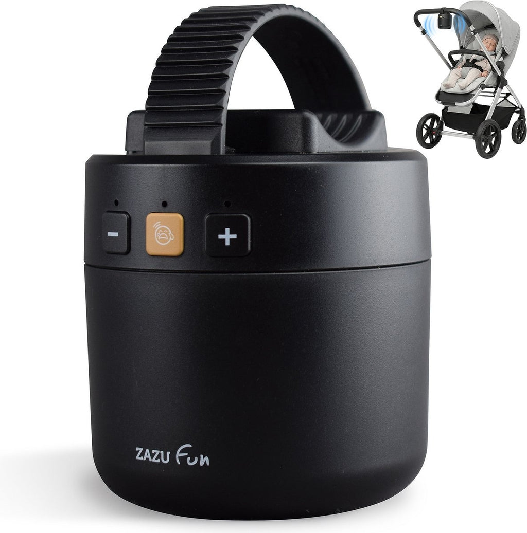Zazu roxy baby rocker – automatische kinderwagen schommelaar met huilsensor – usb-c oplaadbaar – instelbare schommelstand – zwart