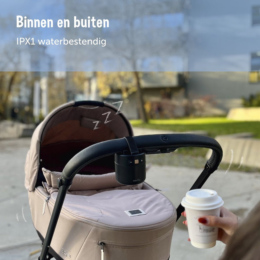 Zazu roxy baby rocker – automatische kinderwagen schommelaar met huilsensor – usb-c oplaadbaar – instelbare schommelstand – zwart