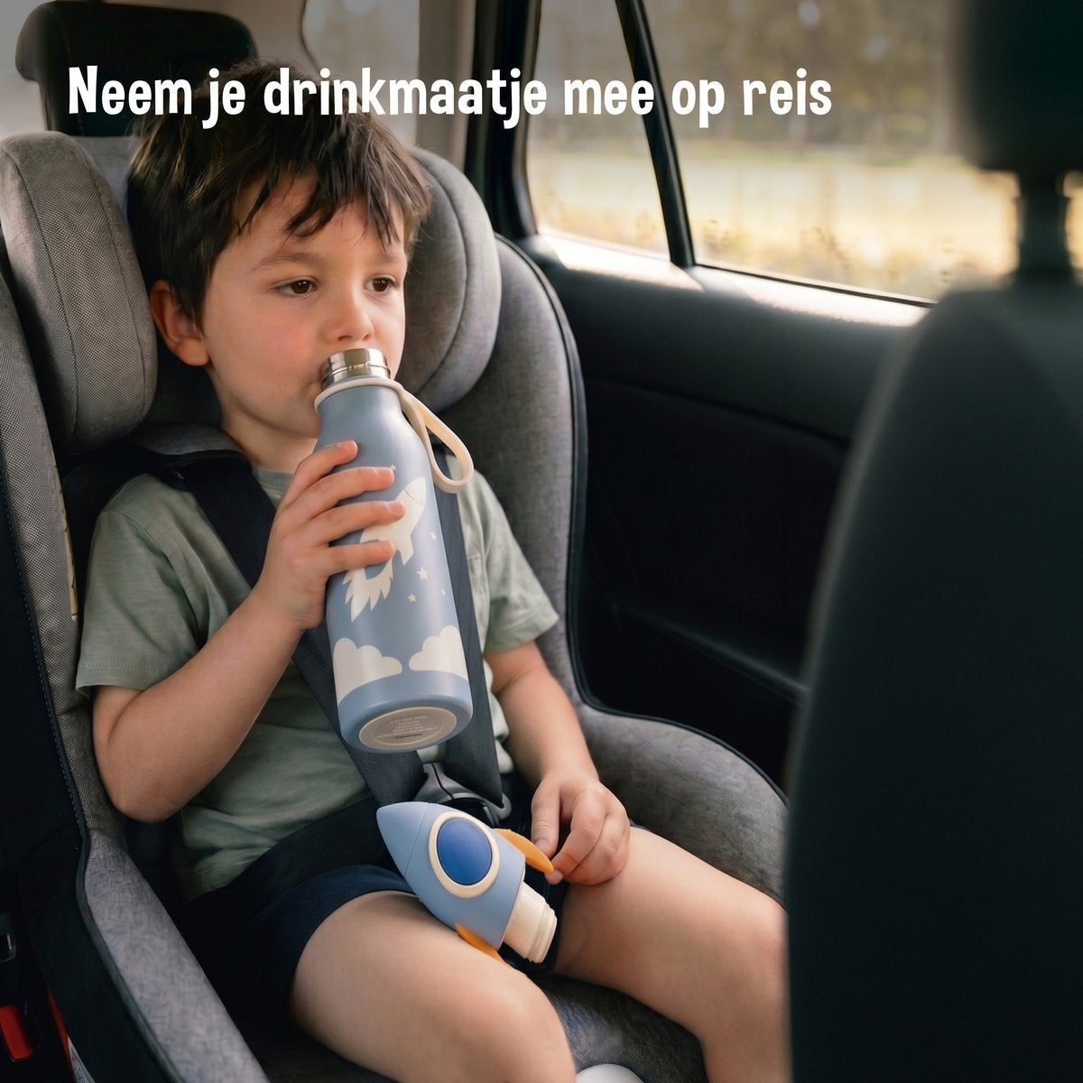 Zazu kinder thermosfles 400 ml – rvs drinkfles voor kinderen – dubbelwandige vacuümisolatie – bpa-vrij – lekbestendig – hond
