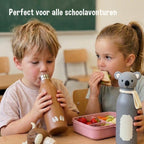 Zazu kinder thermosfles 400 ml – rvs drinkfles voor kinderen – dubbelwandige vacuümisolatie – bpa-vrij – lekbestendig – hond