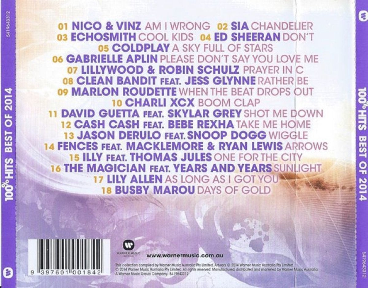 100 procent – hits best of 2014 – CD