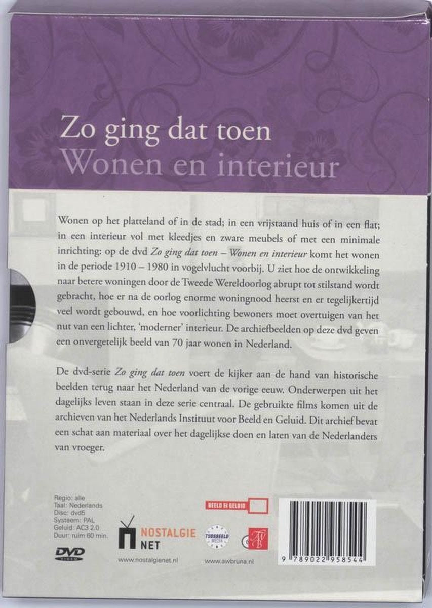 Zo ging dat toen – wonen en interieur – DVD